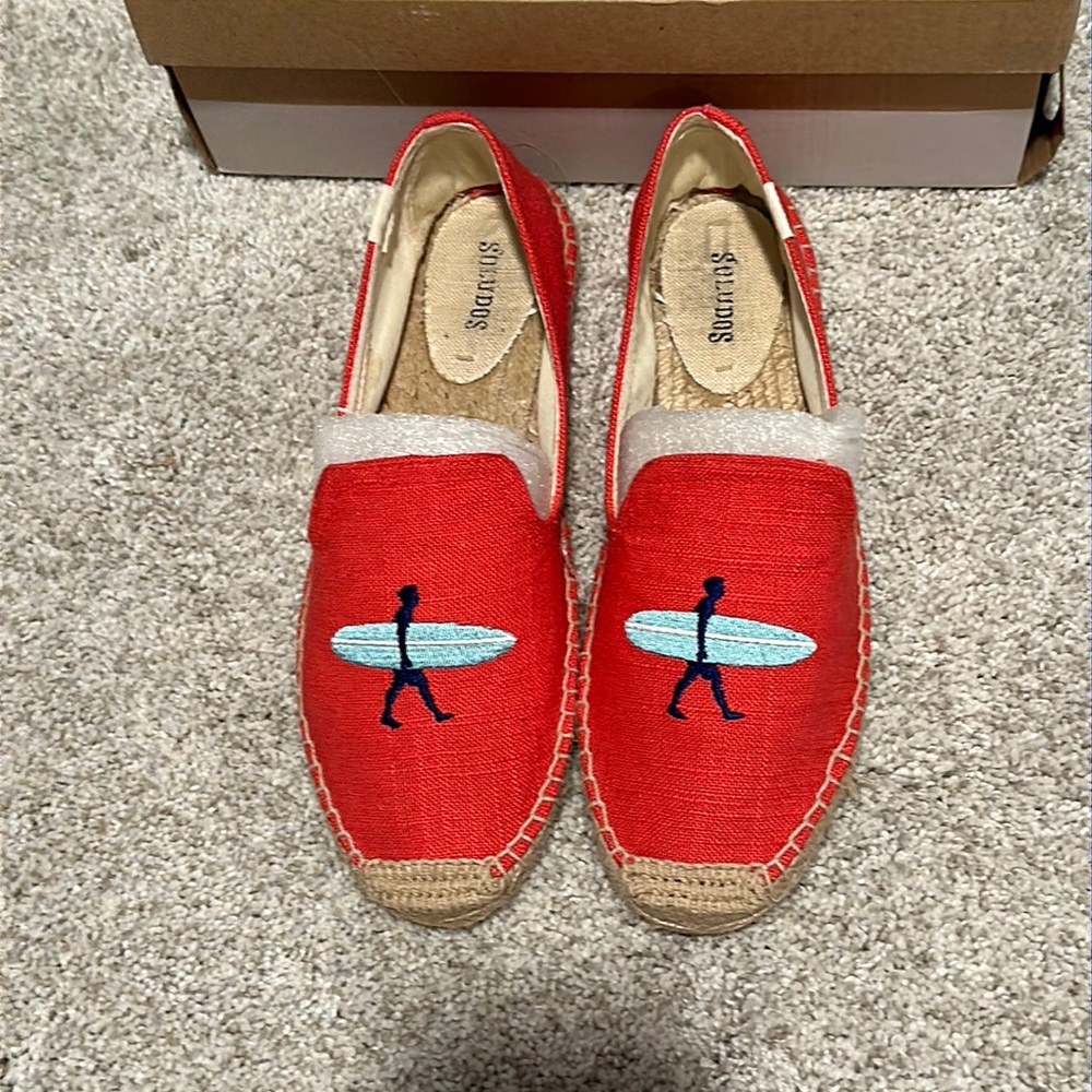 Soludos Espadrille Surfer Coral size 9
